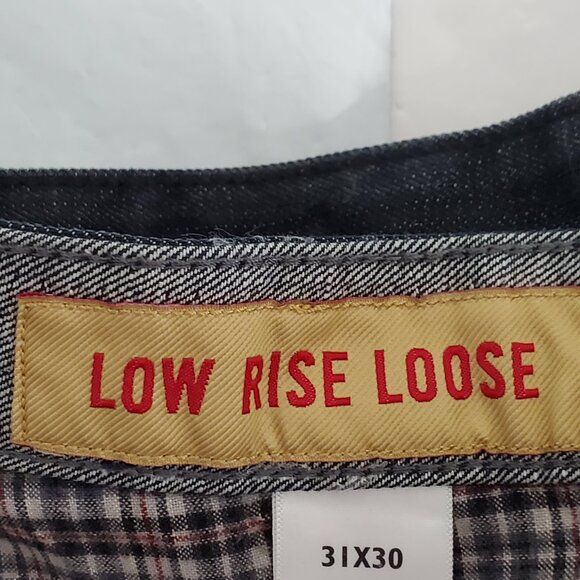 Old Navy Mens Button Fly Low Rise Loose Lined Jeans Size 31 X 30 - Picture 15 of 16